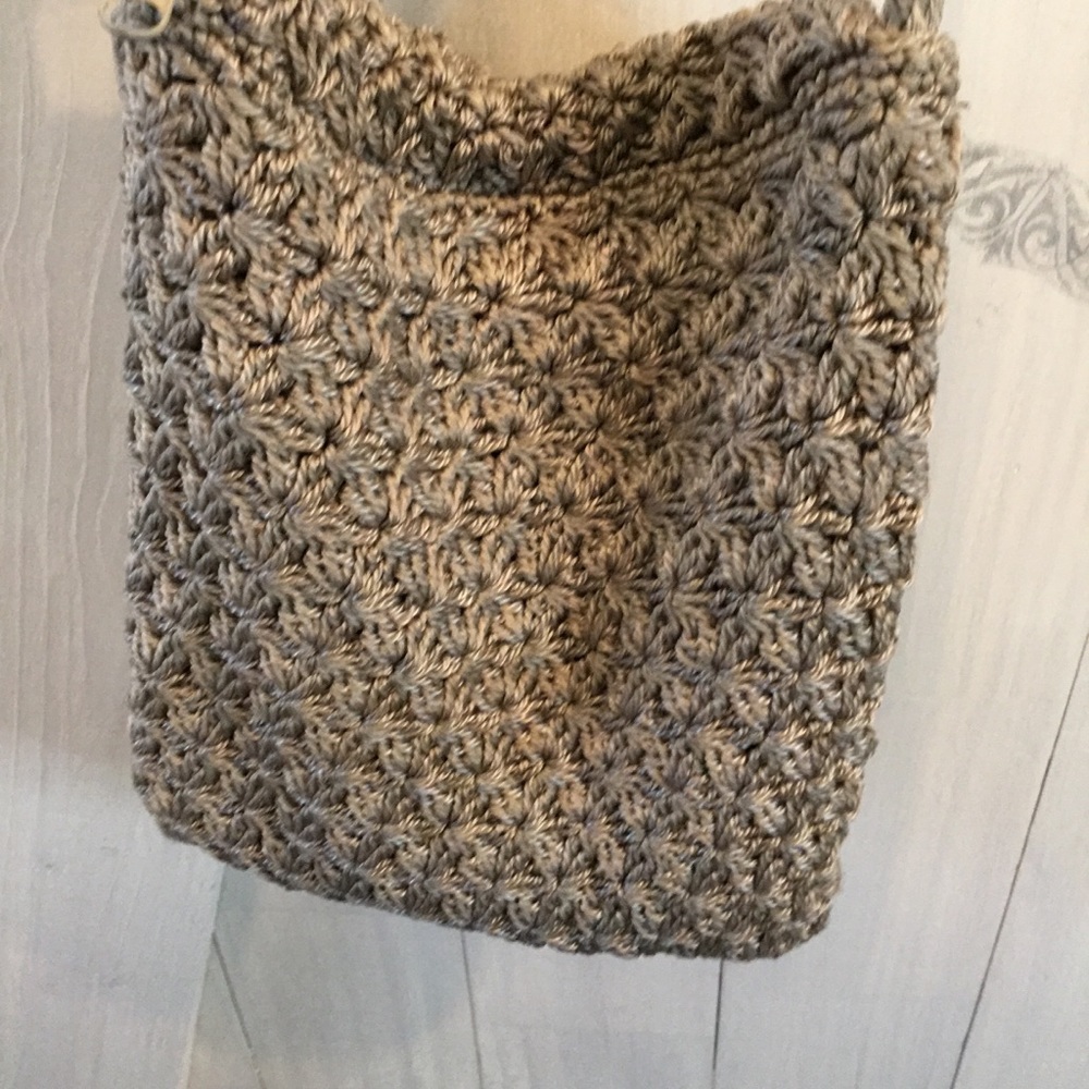 Beautiful Crocheted Small Hobo Handbag